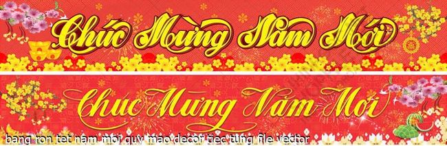 bang ron tet nam moi quy mao decor tiec tung file vector